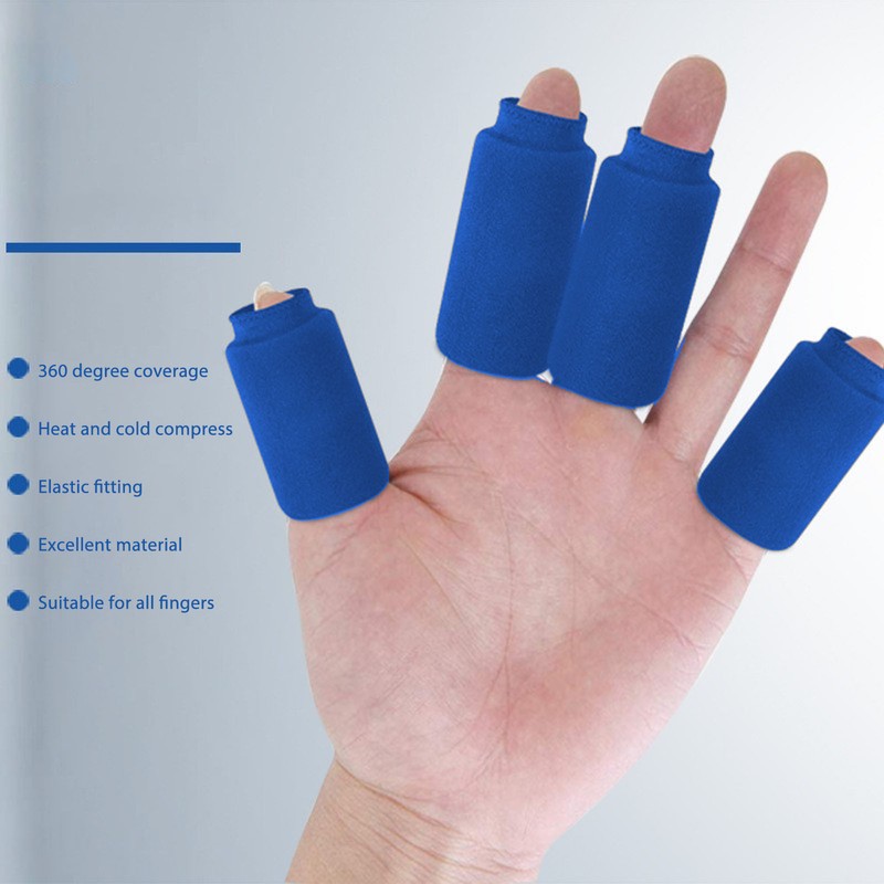 4Pcs Finger Ice Sleeves Hot Cold Compress Discomfort Relief Soft