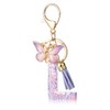 EIROVYA Keyring Letter Keyring with Initial Letter Butterfly Keyring Teenager
