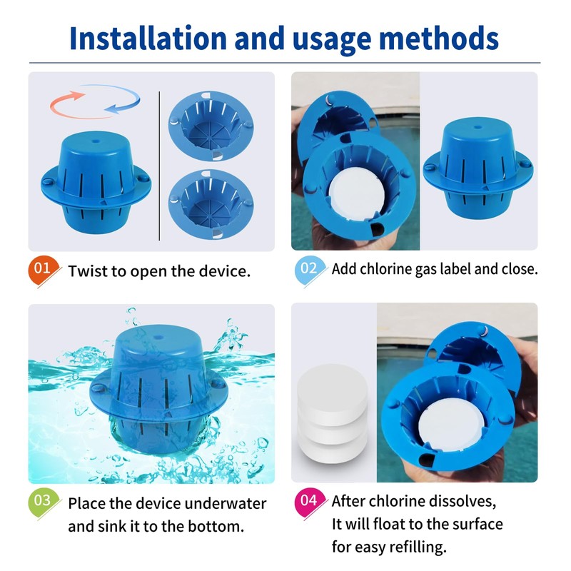 Upgraded Sinking and Floating Pool Cl Dispenser,Sinking Cl Dispenser for
