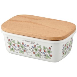 Skater ENBT5-A Enameled Butter Case, Wooden Lid, 16.9 fl oz (500 ml), My Neighbor Totoro