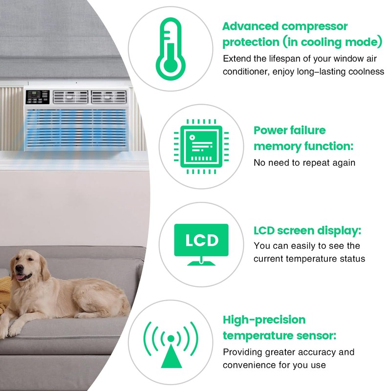 Temperature Controlled Outlet, Briidea Thermostat Outlet Compatible with Window Air