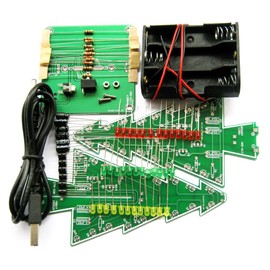 Gikfun 3D USB Christmas Trees 3 Colors LED DIY Kit Flash LED Circuit EK1719