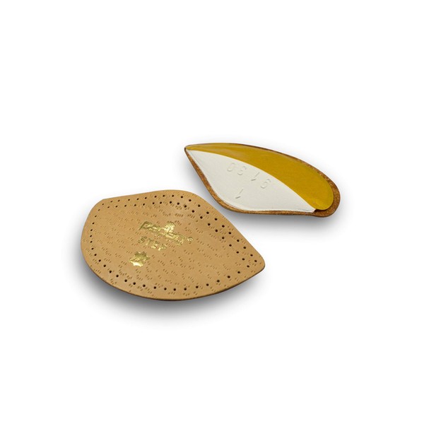 pedag Step | Arch Support Inserts | Durable Foot Arch Support for Flats | Arch Pad and Inserts for Shoes | Self-Adhesive | Ideal for Comfort and Relief | Tan Leather | Large