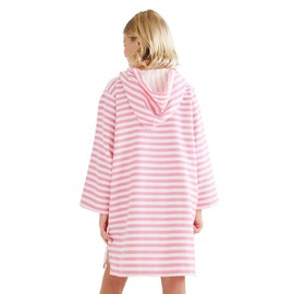 Kids Swim Cover Up for Girls & Boys - Hooded Kids Beach Towels - AMALFI - Poncho Towels for Kids - Turkish Cotton - Medium (5-8 Years), Pink/White, M (5-8 years)
