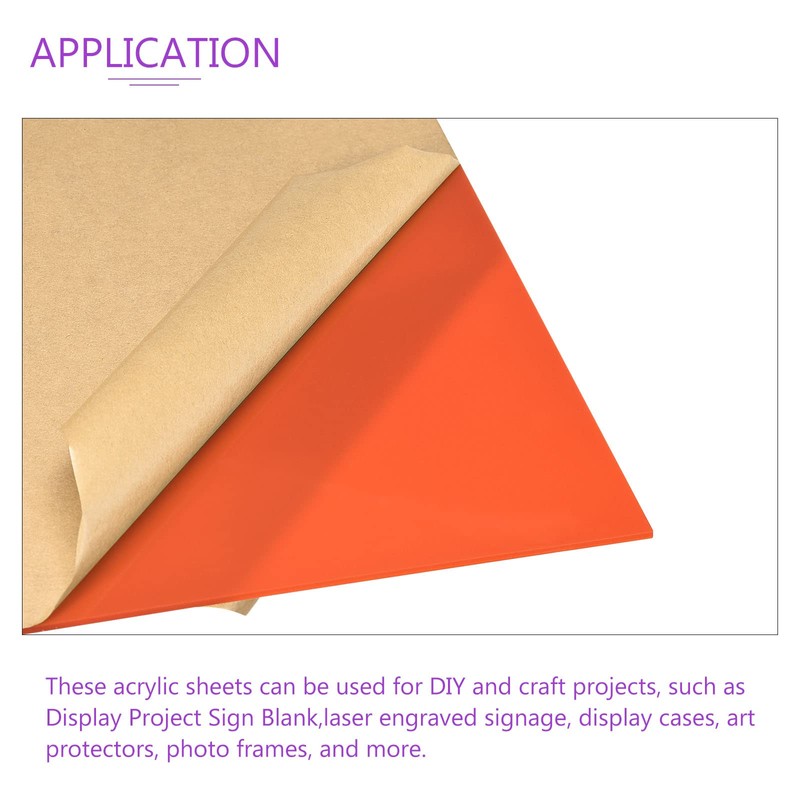 DMiotech 12"x12" 3mm Thick PMMA Acrylic Sheet for Craft Projects,