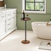Round Martini Drink Table, Small Side Table for Small Spaces,