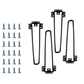 ANTEISI 4Pcs 12.6inch Foldable Hairpin Table Legs,Folding Hairpin Legs, DIY for Coffee Tables, Computer desks, Writing desks,Containing Screw，for Replacement Part of The fire Pit Heat Deflector