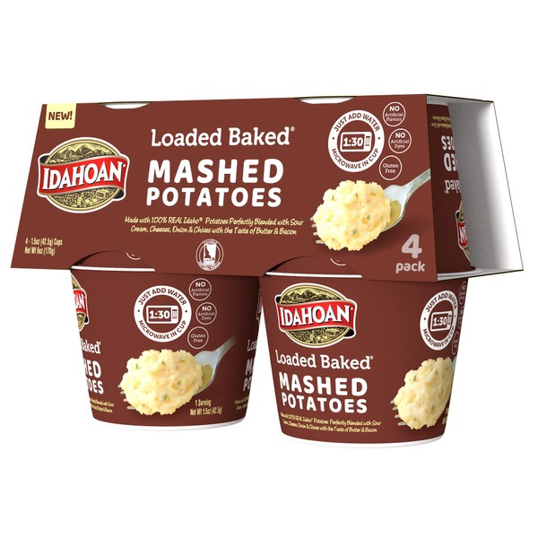 Idahoan Loaded Baked Mashed Potatoes, 1.5 oz Cup (Pack of 24)
