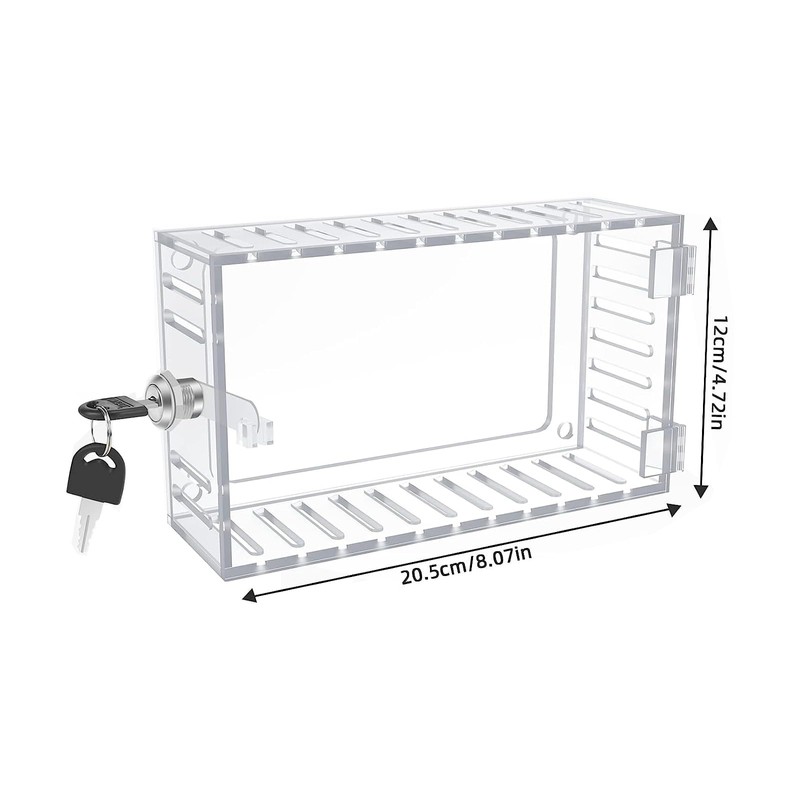 Thermostat guard with keyed air conditioning thermostat lock box acrylic