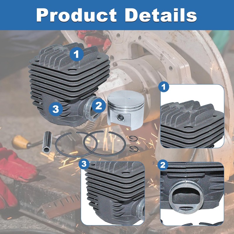 AUMEL 49mm Cylinder Air Fuel Filter Kit for Stihl TS400