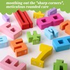 20PCS Wooden Number Building Blocks, Montessori Toys Math Learning Toys