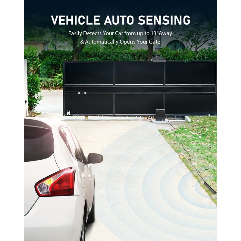 CO-Z Vehicle Exit Sensor Kit, Wired Driveway Gate Exit Wand