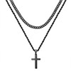 Yooblue Cross Necklace for Men, Mens Cross Necklace Stainless Steel
