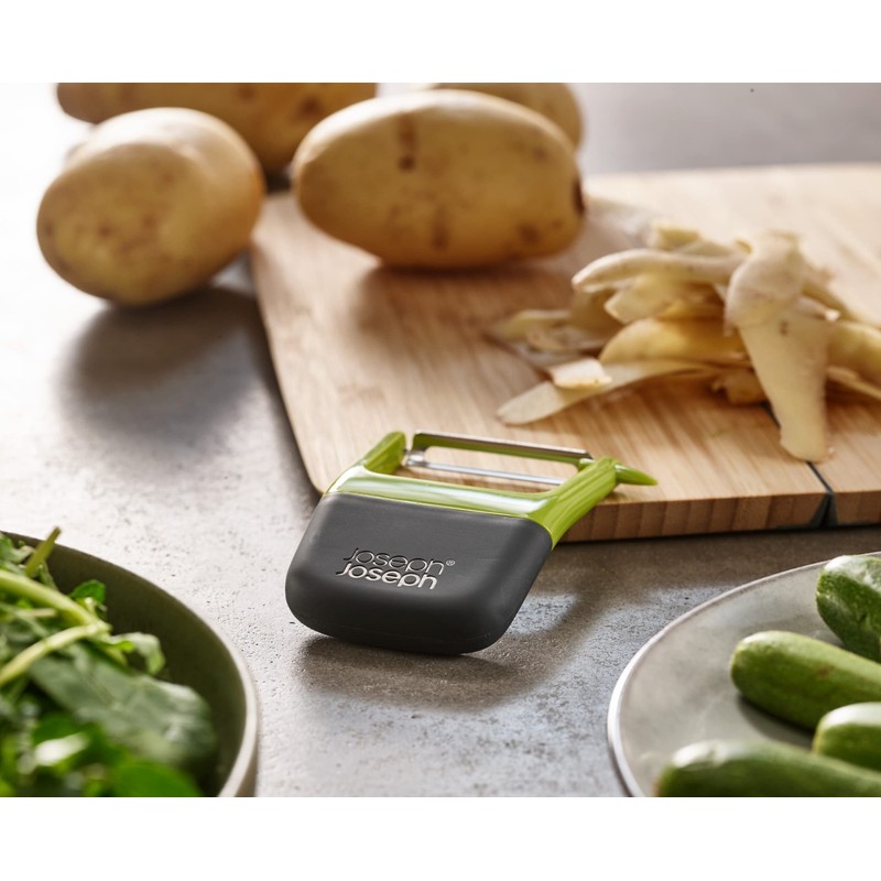 Joseph Joseph Duo Easy-Grip Straight Potato and Vegetable Kitchen Peeler,