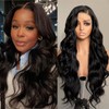 FABÉLLE 26Inch Body Wave Natural Black 13×6 Lace Front Wigs