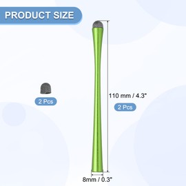 PATIKIL 2 Pcs Slim Waist Stylus Pens for Touch Screens, 2 in 1 High Sensitivity Universal Pen Capacitive Stylus for Phone Tablets Laptop Touch Screen Devices, Green
