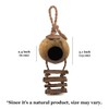 SunGrow Leopard Gecko Coconut Husk Hut with Ladder, with Shell