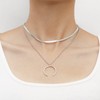 Wendalern Multilayer Snake Chain Necklace Silver Herringbone Choker Necklace Boho
