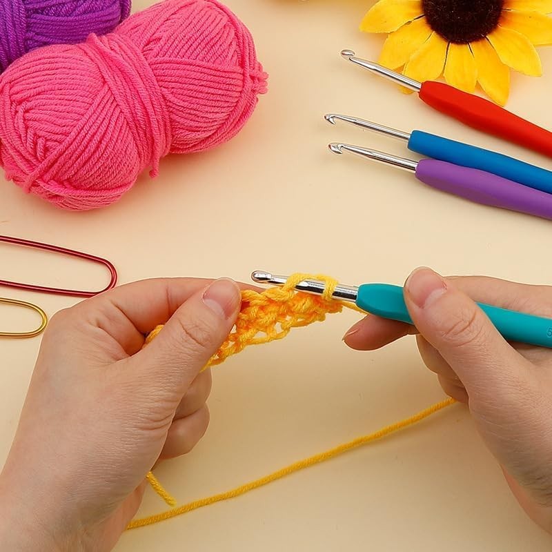 3mm Crochet Hooks, Crochet Knitting Ergonomic Soft Handles Crochet Hooks