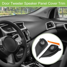 X AUTOHAUX Interior Front Car Door Speaker Window a Pillar Cover Trim Tweeter Speaker Panel Fit for Honda CR-V CRV 12-15 with Screwdriver ABS Black - Pack of 2