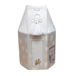 Cherry Blossom, Cherry Blossom, Hexagon, Urn Cover, Includes Imperial Name/Photo Holding Sticker, Divine Bones & Bones, Pet (White, 6 inches)