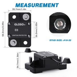 GLOSO E67 40A Mid Range Mini T1 Auto Reset Circuit Breaker, Compact Midum IP66, Marine Auto Truck (40A)