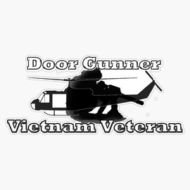 HOF Trading Door Gunner - Vietnam Veteran Vinyl Sticker Waterproof Decal Laptop Wall Window Bumper Sticker 5"