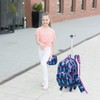 Egchescebo Kids Rolling Backpack for Girls Mermaids Suitcases Trolley Roller
