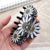 White Daisy Hair Claws Non Slip Medium Thick Hair Claws