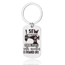 Sewing Gifts for Sewing Lovers Funny Sewing Keychain Gifts for Seamstress Designer Quilter Christmas Birthday Gifts for Crafters Best Friend Sew Keyring Gifts for Sewing Fan Lover