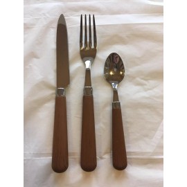 Quid Novi Wood Tone Flatware- Medium Brown