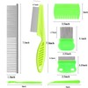 Lamoutor 7Pcs Pet Flea Comb Fine Tooth Comb and Pet