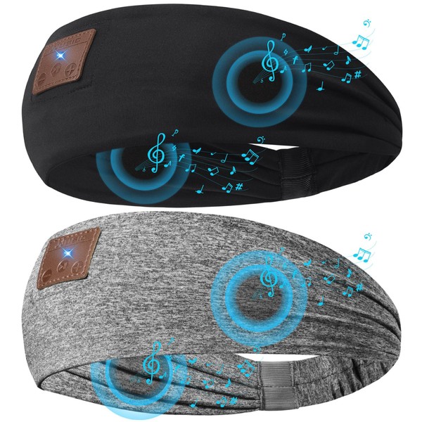 ASIILOVI 2-Pack Sleeping Headphones Bluetooth 5.4 Headband, Headband Headphones with