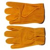 Heat Resistant Cowhide Leather Work Gloves for Welder and Driver,