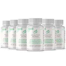 Healthy Herbs Healthy Herbs Wildcrafted Sea Moss Capsules | 2280mg Advanced Ocean Greens Complex Irish Sea Moss Superblend | US-Made, Vegan, Non-GMO, Easy-Swallow (6-Pack)