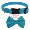 WDPAWS Dog Collar with Bowtie Soft Velvet Material with Quick