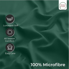 Rohi Pillow Cases 2 Pack 100% Microfibre Pillowcases – Envelope Closure Standard Size 50 x 75 cm Pillow Covers – Ultra Soft, Hypoallergenic & Durable Pillow Cases (Teal – 50 x 75 cm)