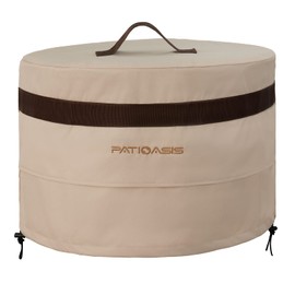 PATIOASIS Waterproof Fire Pit Round Cover 22''D x 16''H Solo Stove Bonfire Shelter Protective Firepit Covers Durable Outdoor Furniture Cover for Solo Stove Yukon Accessories