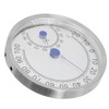 Round Thermometer Stainless Steel Waterproof Heat Resistant Thermometer Hygrometer for
