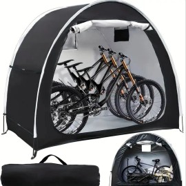 LeTravelling Black 210D Oxford Fabric Portable Bicycle Storage Tent Waterproof PU4000 2-3 Bikes Motorcycle CoverColor: Black Color
