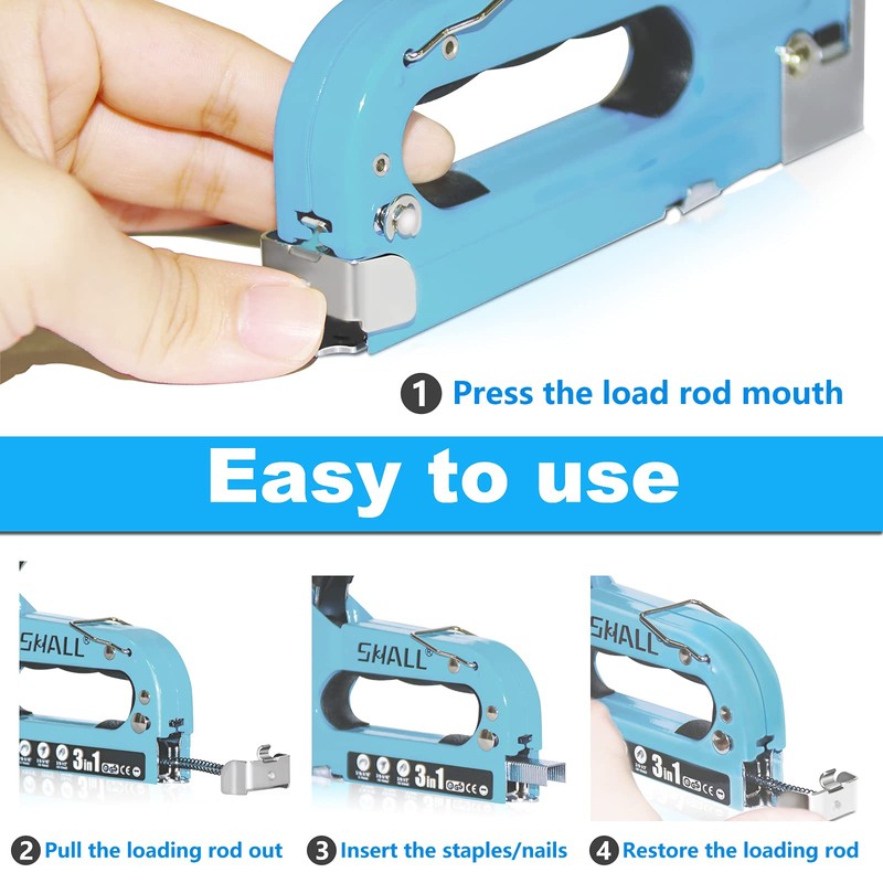 SHALL Staple Gun Heavy Duty, 3-in-1 Upholstery Staple Gun Kit