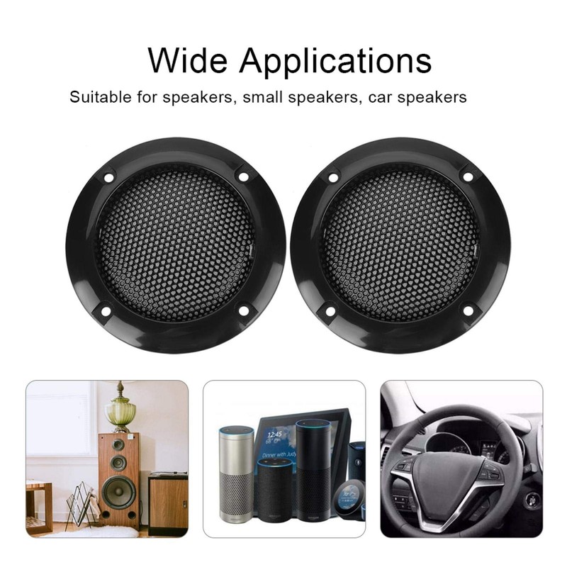 Speaker Grill Cover,ASHATA 2 Inch Speaker Decorative Steel Mesh Circle,Shatter