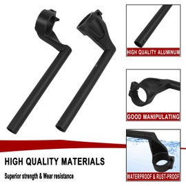 WORLDMOTOP Motorcycle Clip-On Handlebars, Aluminum, 8.7 inches, Black, Replacement for Honda CBR500 2019-2021