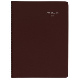 Cuaderno de citas semanales 2021 de AT-A-GLANCE, 8 x 11 pulgadas, grande, DayMinder, Borgoña (G5201421)
