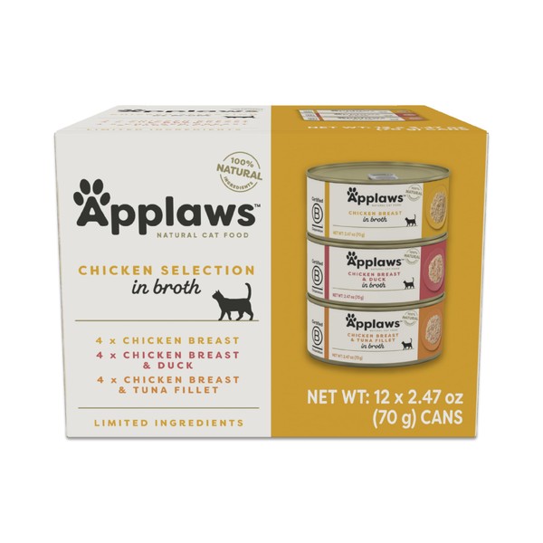 Applaws Wet Cat Food, 12 Count, Limited Ingredient Canned Wet