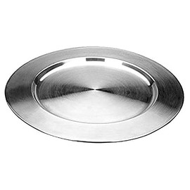 IBILI Serving Plate 32 cm of Stainless Steel, Silver, 32 x 32 x 5 cm
