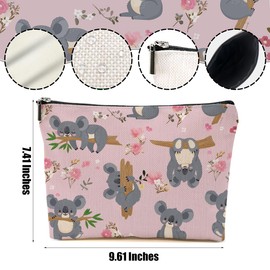 DHKG Cute Koala Makeup Bag Koala Gifts Cosmetic Bag Koala Themed Gifts for Women Girls Friend Daughter Animal Lover Gifts Travel Organizer Zipper Pouch Graduation Birthday Friendship Gifts
