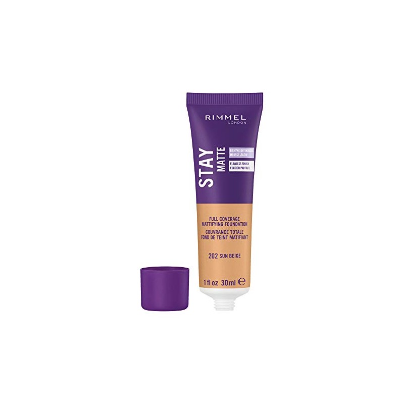 Rimmel Stay Matte Foundation, Sun Beige, 1 Fluid Ounce