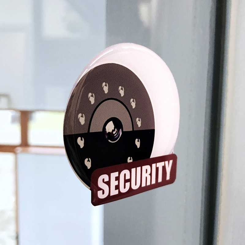 imaggge.com 3 Security Camera Stickers - Deterrent for Thieves -