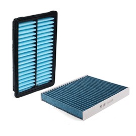 Forccord - 1 filtro de aire de cabina HEPA y 1 filtro de aire de motor para Hyundai Sonata 15-19, KIA K5, 15-20 KIA Optima de repuesto CF12151 CA11942